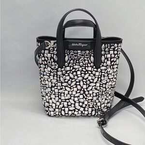 NWT Salvatore Ferragamo Crystal-Embellished Mini Tote